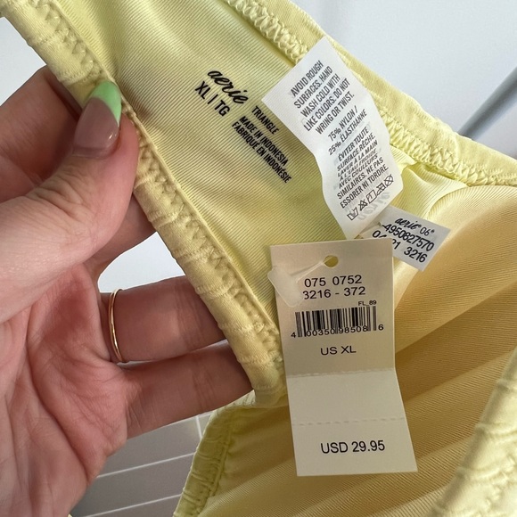 BNWT Aerie Jacquard Triangle Bikini Top - Picture 4 of 5